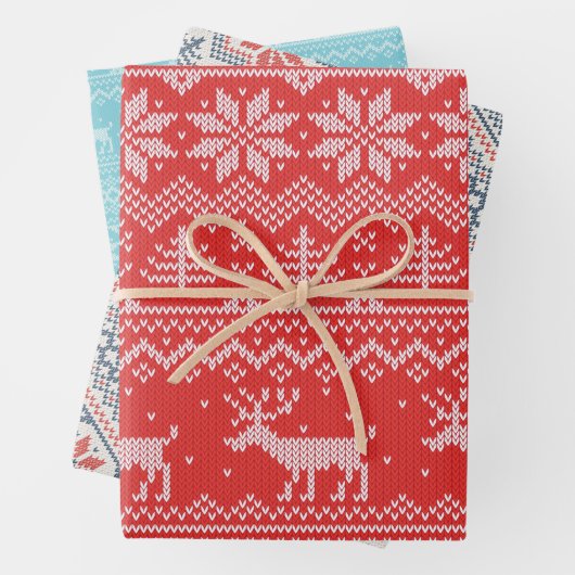 SWEATER PATTERN GESCHENKPAPIER SET (Beispiel)