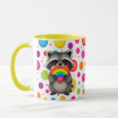 Sweater Personalisierter Raccoon mit Regenbogenher Tasse (Links)