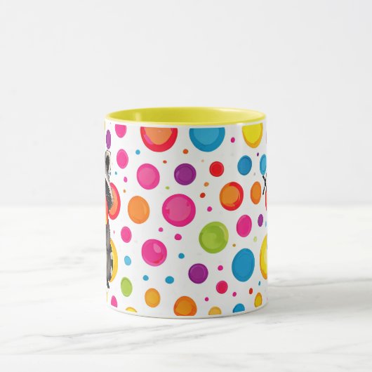 Sweater Personalisierter Raccoon mit Regenbogenher Tasse (Zentrum)