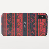 Sweater Red Black Pattern Weihnachten Personalisie Case-Mate iPhone Hülle (Rückseite (Horizontal))