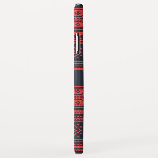 Sweater Red Black Pattern Weihnachten Personalisie Case-Mate iPhone Hülle (Hinten/Rechts)