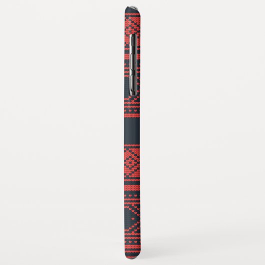 Sweater Red Black Pattern Weihnachten Personalisie Case-Mate iPhone Hülle (Hinten/Links)