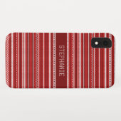 Sweater Red Strip Weihnachten Personalisiert Case-Mate iPhone Hülle (Rückseite (Horizontal))