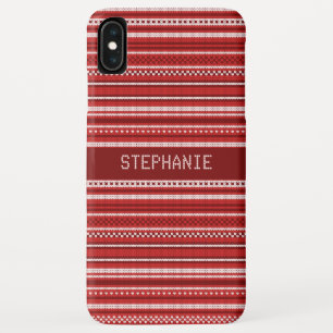 Sweater Red Strip Weihnachten Personalisiert Case-Mate iPhone Hülle