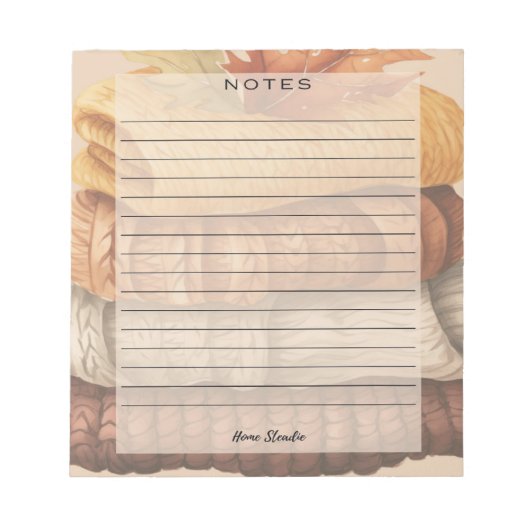 Sweater Weaather Notepad Notizblock (Vorderseite)