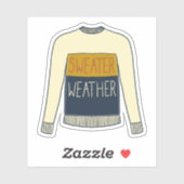 Sweater Weaaver Herbst Aufkleber (Blatt)