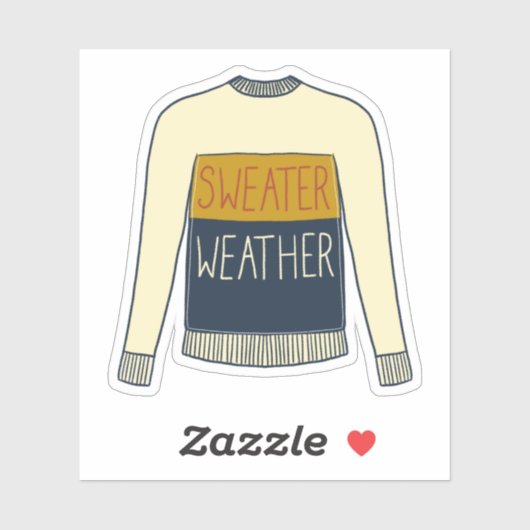 Sweater Weaaver Herbst Aufkleber (Blatt)