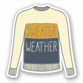 Sweater Weaaver Herbst Aufkleber (Vorderseite)