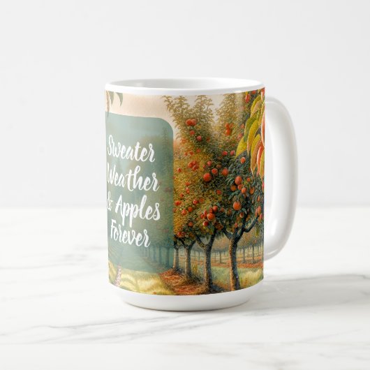 Sweater Weather & Äpfel für immer | Kaffeetasse (VorderseiteRechts)