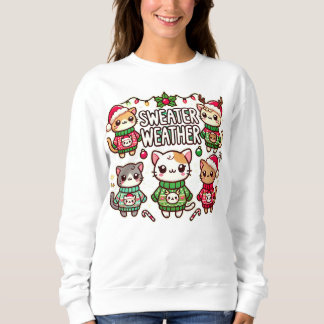 "Sweater Weather Cats - Cosy Christmas" Sweatshirt