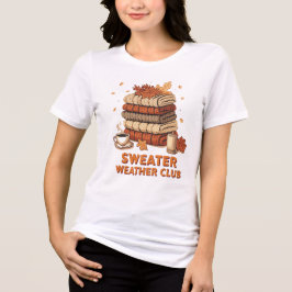 Sweater Weather Club T-Shirt – Cozy Fall Aesthetic Tri-Blend Shirt