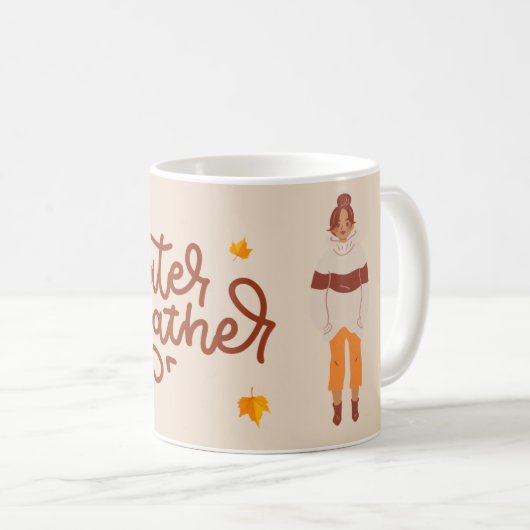 Sweater Weather Cosy Herbst Ladys Tasse (VorderseiteRechts)