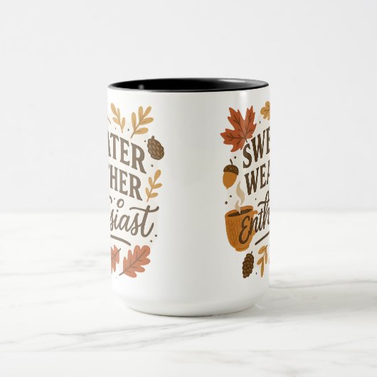 Sweater Weather Enthusiast | Halloween Gifts Tasse (Zentrum)