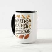 Sweater Weather Enthusiast | Halloween Gifts Tasse (Vorderseite Links)