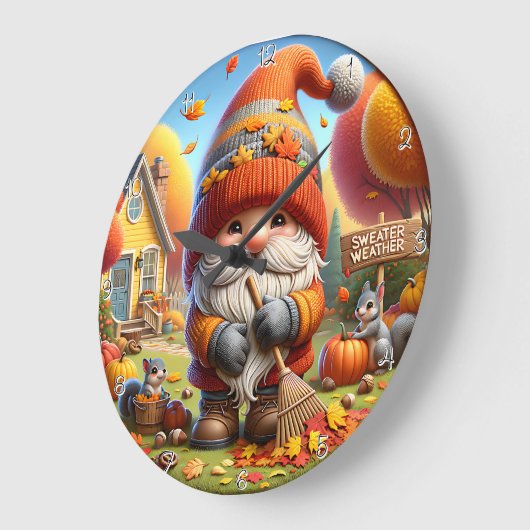 Sweater Weather Große Wanduhr (Winkel)