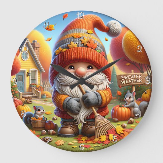 Sweater Weather Große Wanduhr (Vorderseite)