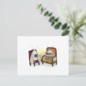 Sweater Weather Holiday Card Postkarte (Stehend Vorderseite)