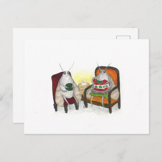 Sweater Weather Holiday Card Postkarte (Vorne/Hinten)