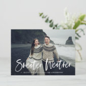Sweater Weather Holiday Foto Card Feiertagskarte (Stehend Vorderseite)