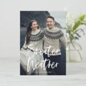 Sweater Weather Holiday Foto Card Feiertagskarte (Stehend Vorderseite)