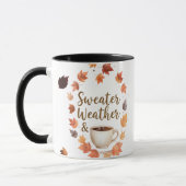 Sweater Weather & Hot Coffee Mug | Cozy Fall Gift Tasse (Links)