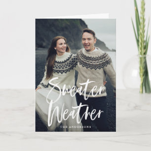 Sweater Weather in Green Faltschachtel Feiertagskarte