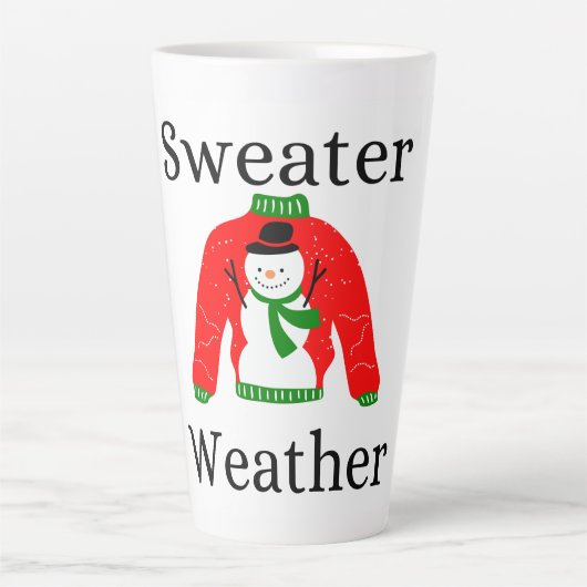 Sweater Weather Latte Tasse (Vorderseite)