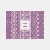 Sweater Weather | Monogram Holiday Fleecedecke (Vorderseite (Horizontal))