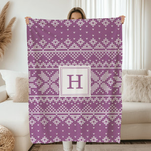Sweater Weather   Monogram Holiday Fleecedecke