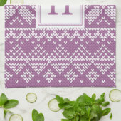 Sweater Weather | Monogram Holiday Geschirrtuch (Gefaltet)