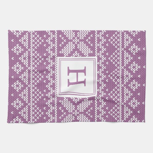 Sweater Weather | Monogram Holiday Geschirrtuch (Horizontal)