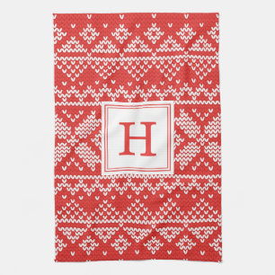 Sweater Weather   Monogram Holiday Handtuch