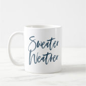 Sweater Weather Navy Script Holiday Kaffeetasse (Links)
