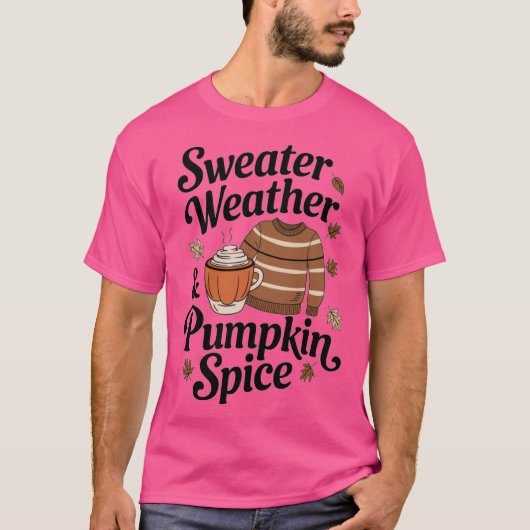 Sweater Weather Pumpkin Spice Oversized T-Shirt (Vorderseite)