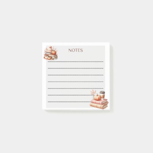 Sweater Weather Scribbles - Herbst Post-it Klebezettel (Vorderseite)