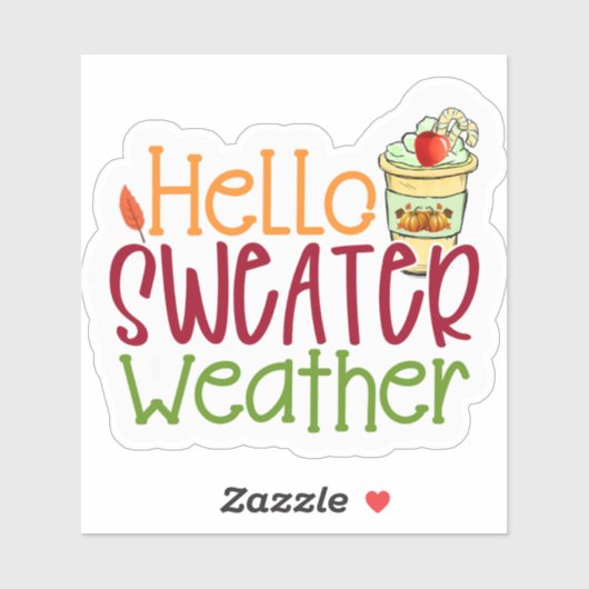 Sweater Weather Sips Aufkleber (Blatt)
