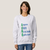 Sweatshirt ash BRAZIL TOURISMUS (Vorne ganz)