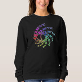 Sweatshirt - BELIEVE geschrieben in Multicolor Spi (Vorderseite)