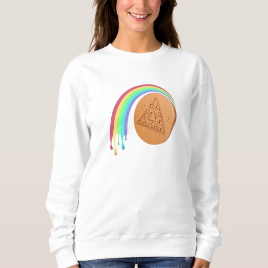 Sweatshirt Dalgona Triangle Melted Rainbow (Vorderseite)