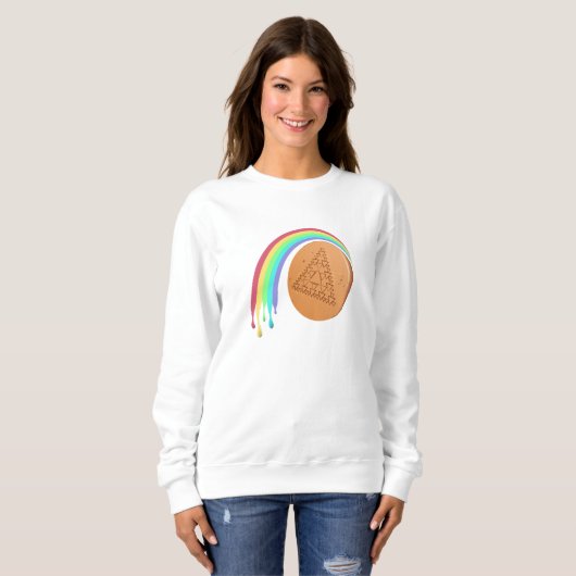 Sweatshirt Dalgona Triangle Melted Rainbow (Vorne ganz)