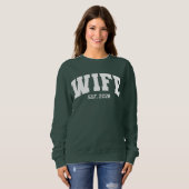Sweatshirt Ehefrau Ehemann, Personalisiertes Gesch (Vorne ganz)