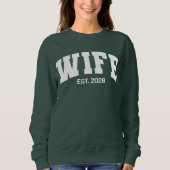 Sweatshirt Ehefrau Ehemann, Personalisiertes Gesch (Vorderseite)