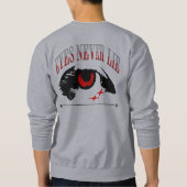 Sweatshirt "Eye Never Lie", (Rückseite)