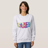 Sweatshirt für Frauen mit Krawatte-Dye-Cameo-Logo (Vorne ganz)