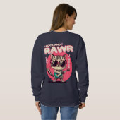 Sweatshirt für Frauen - Rock & Rawr Funny Kawaii C (Schwarz voll)