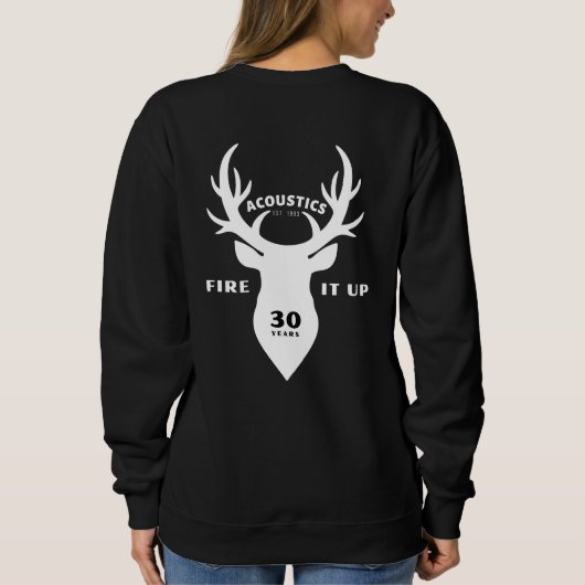 Sweatshirt für Frauen - Stag fireitup + 30 Jahre (Rückseite)