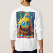 Sweatshirt für Männer mit tropfender Typografie Ar (Rückseite)