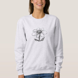 Sweatshirt für sie mit Gänseblümchen
