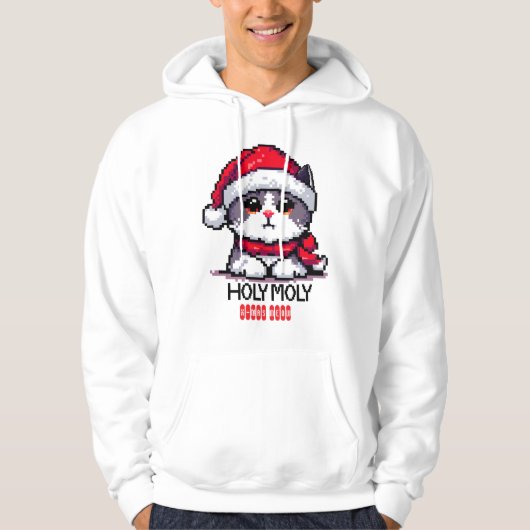 Sweatshirt "HOLY MOLY" X-mas Pixel-Art (Vorderseite)