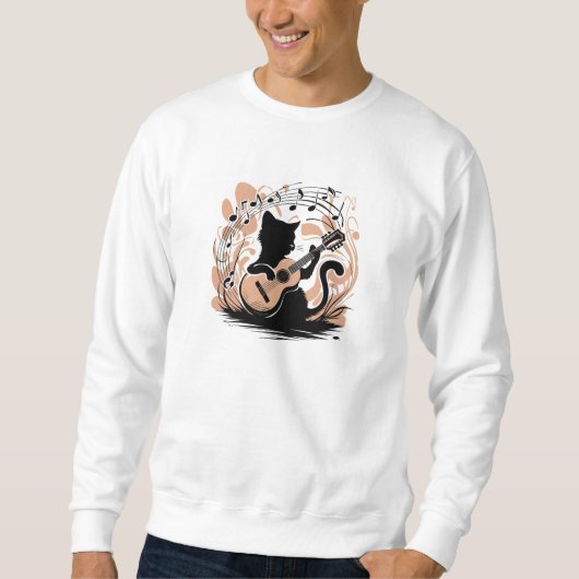Sweatshirt, Hoodie - Schwarze Katze (Vorderseite)